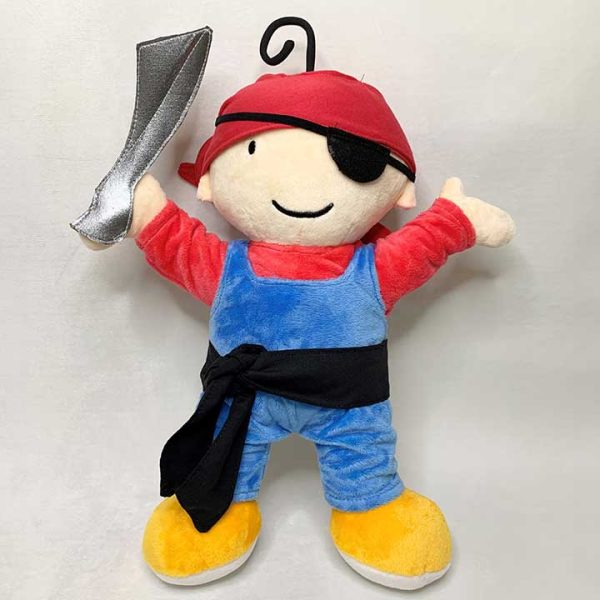 Danny Doll dressed as a pirate holding a sword